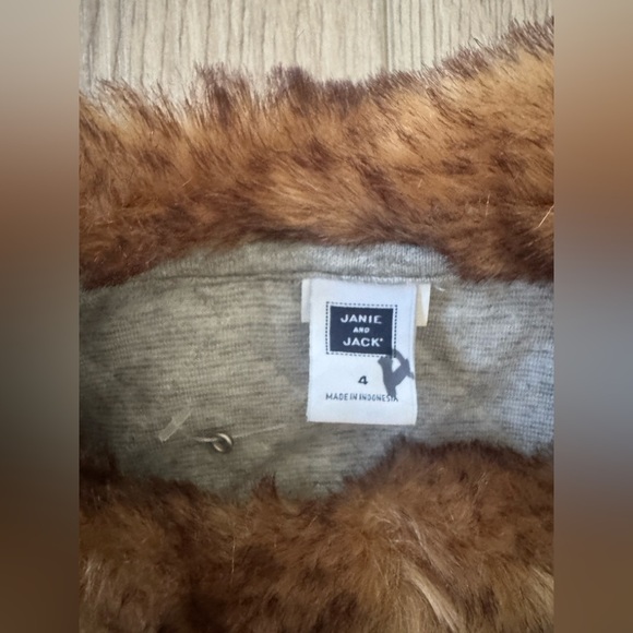 Janie and Jack Gray Dress with Brown Collar 👧🤎 - Picture 2 of 7